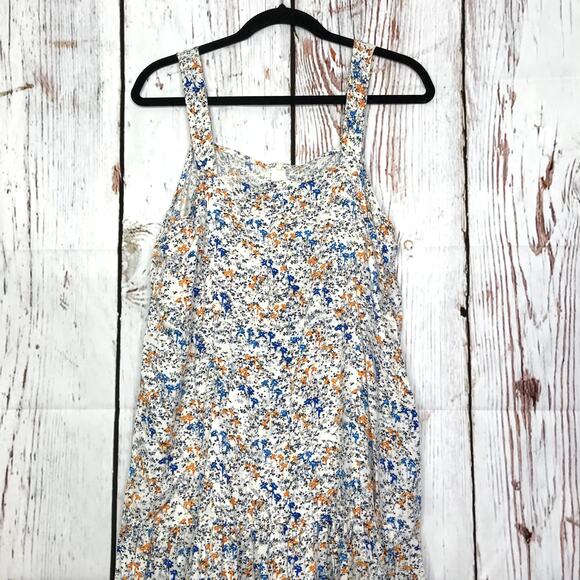 Weekday Hockney floral print sleeveless cottagecore drop waist maxi dress - Picture 7 of 10